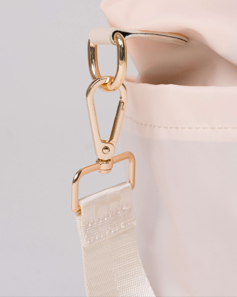 Kaigeo Blush Tote bag side profile with shoulder strap