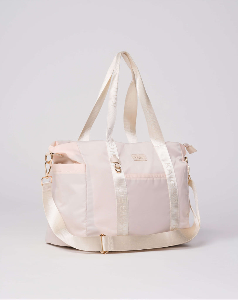 Kaigeo Blush Tote bag side profile with shoulder strap