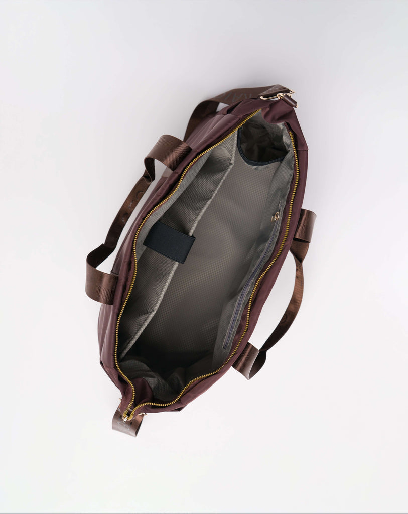 Kaigeo Mocha laptop-friendly insulated tote open top