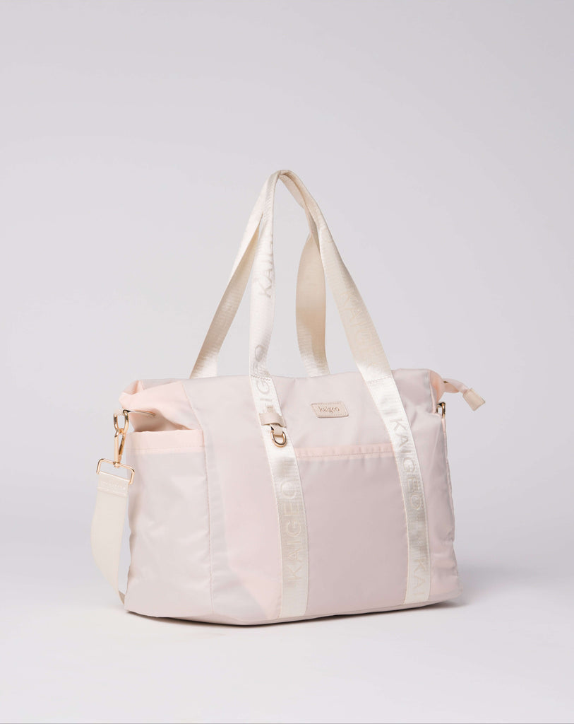 Kaigeo Blush Tote bag side profile with shoulder strap