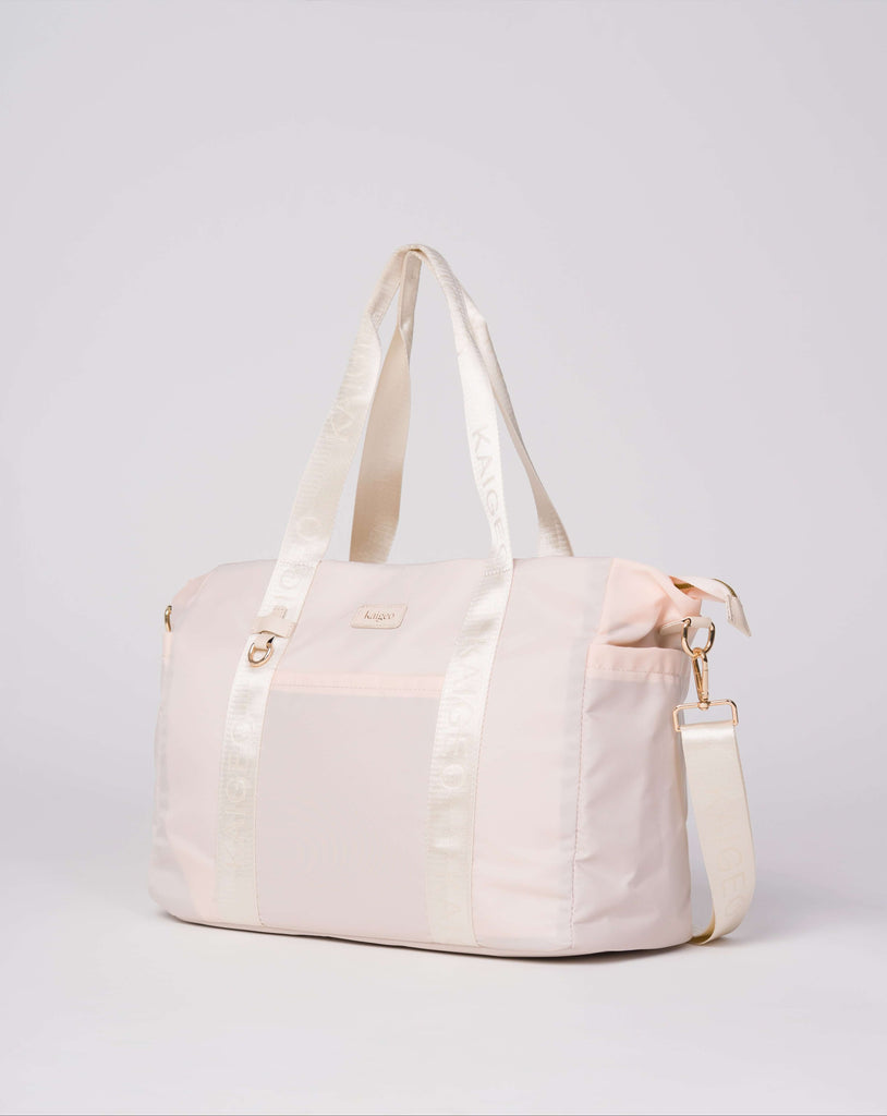 Kaigeo Blush Tote bag side profile with shoulder strap
