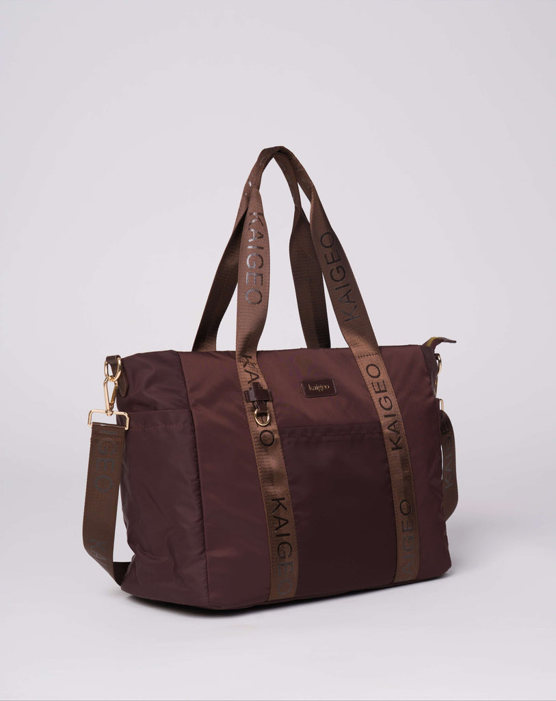 Kaigeo Mocha baby bag with insulated lining